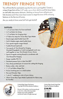 CTP1019 Trendy Fringe Tote Pattern