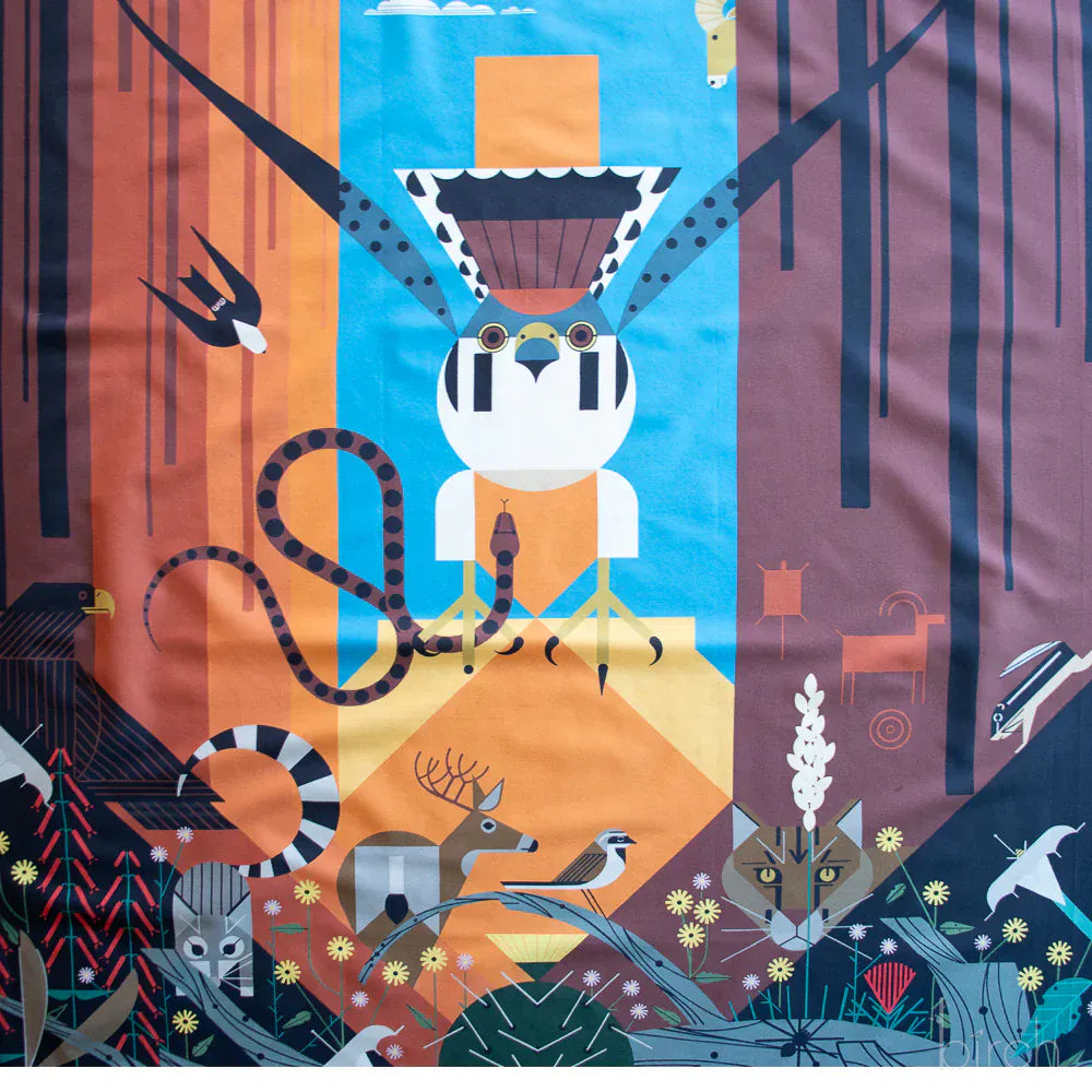 Charley Harper Canyon Country art print featuring birds and wildlife