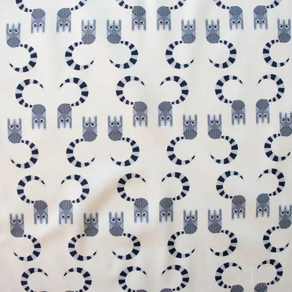 Charley Harper Canyon Country pattern, stylized lemurs