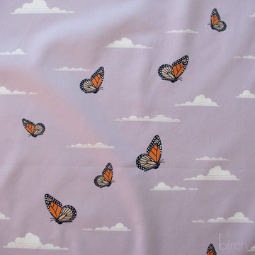 Butterflies and clouds pattern