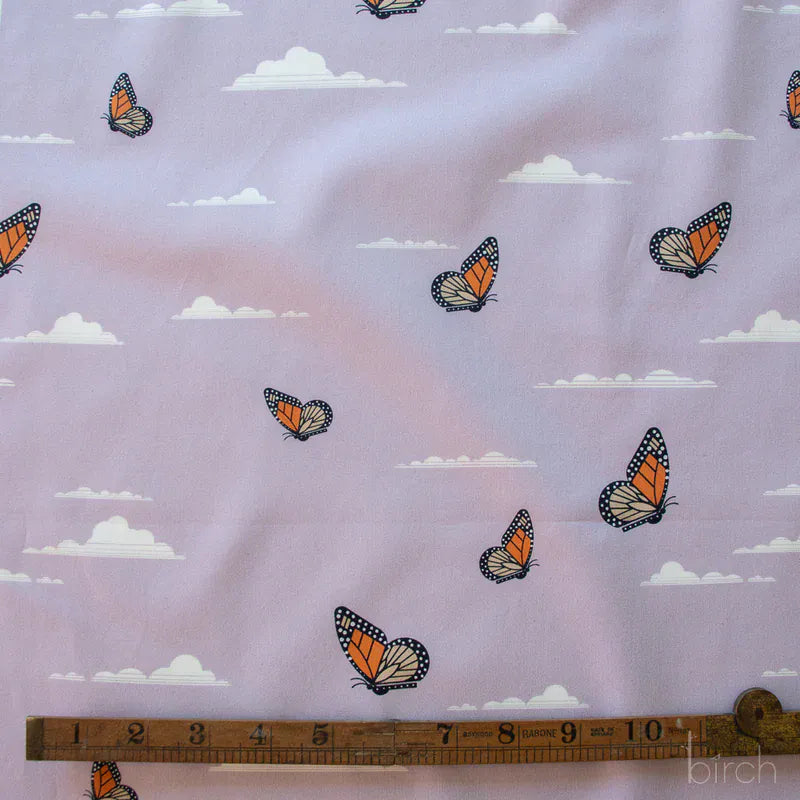 Charley Harper Canyon Country fabric with butterflies and clouds