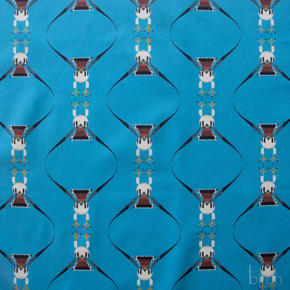 Charley Harper Canyon Country bird pattern on blue