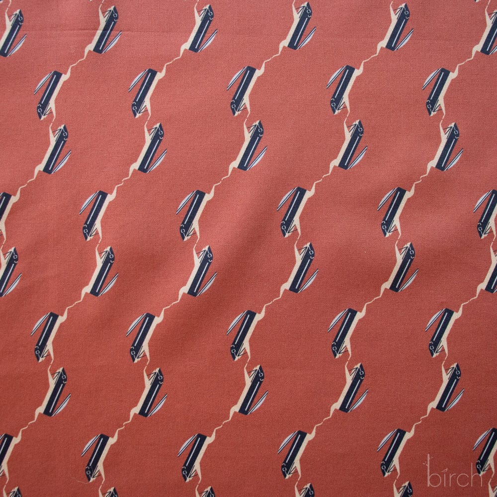 Charley Harper Canyon Country fabric pattern with cars