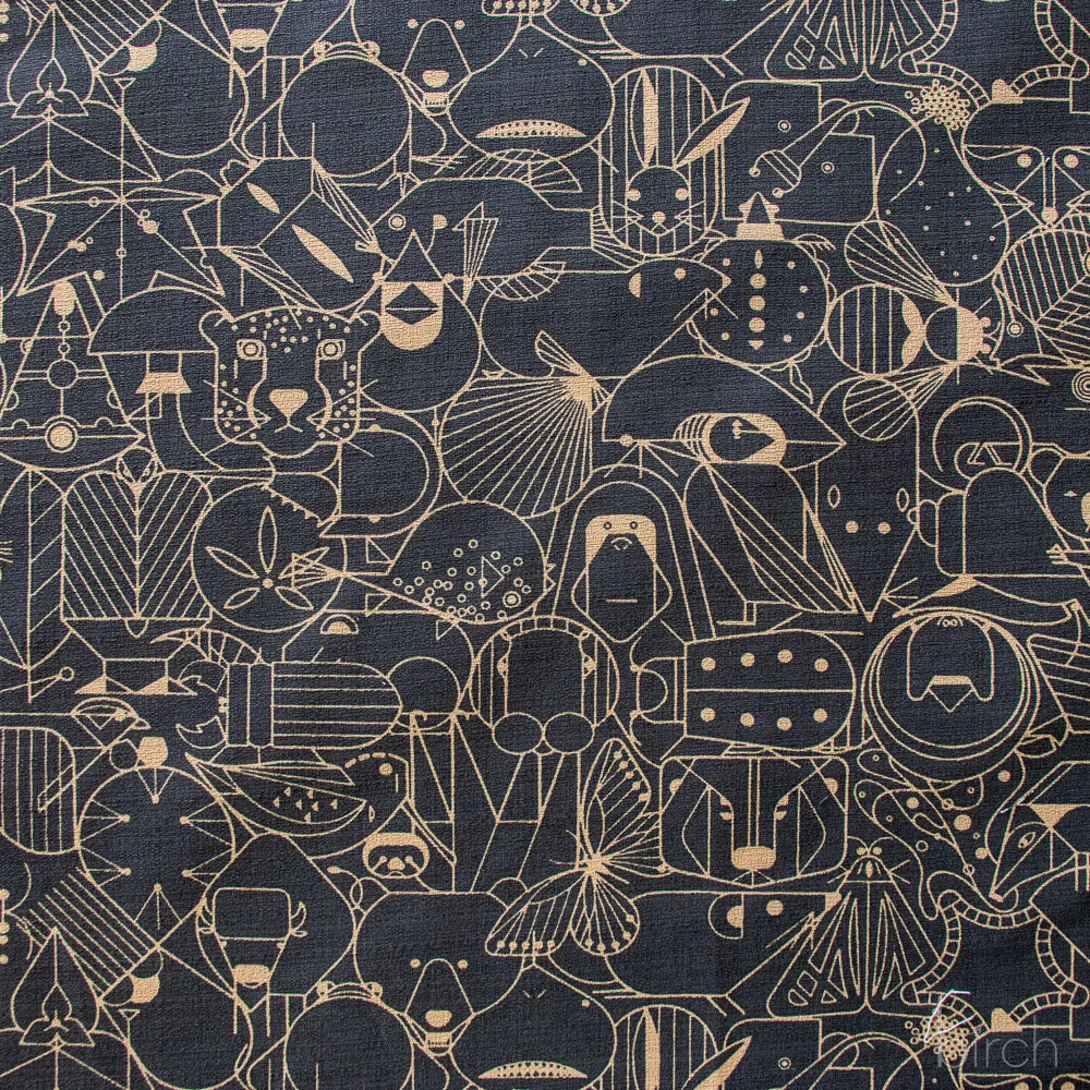 Iconic Vol.2 by Charley Harper, End Papers Basic Cast Iron BARKCLOTH