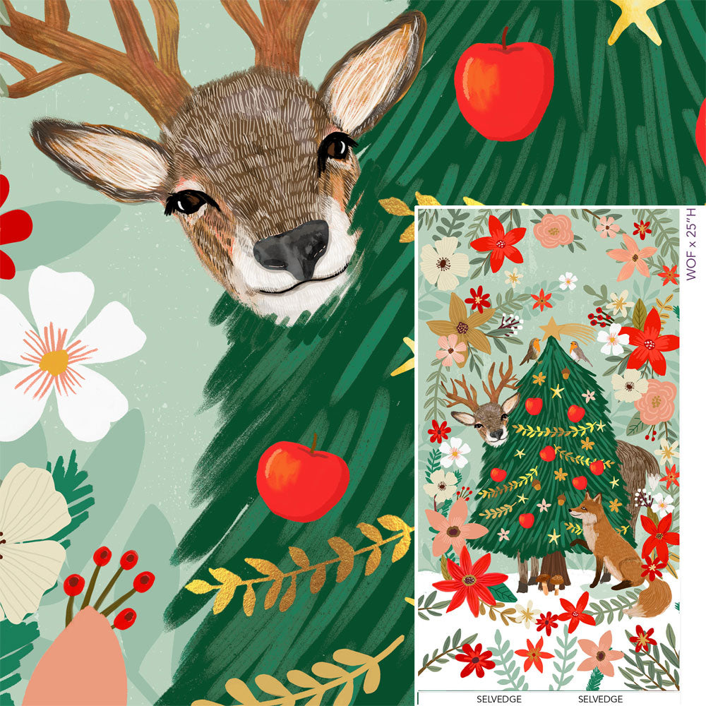 Christmas Spirit, Christmas Pine Panel by Mia Charro