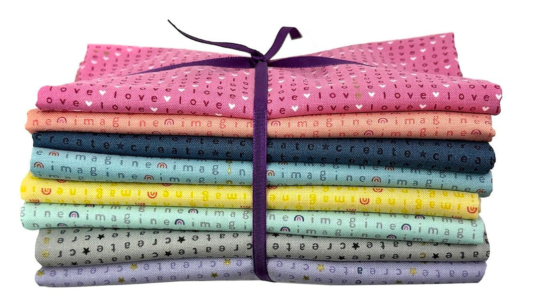 Wordplay by Cotton+Steel Fat Quarter Fabric Bundle - Multi (8 pcs)