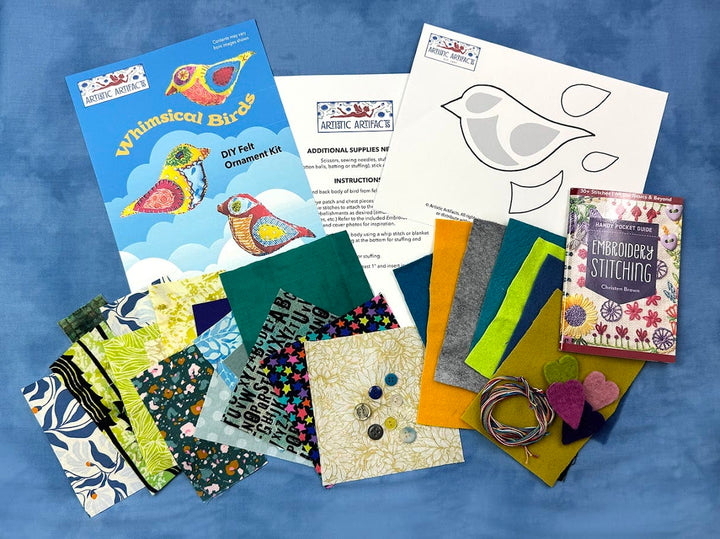 Whimsical Birds Kit - Cool Colorway
