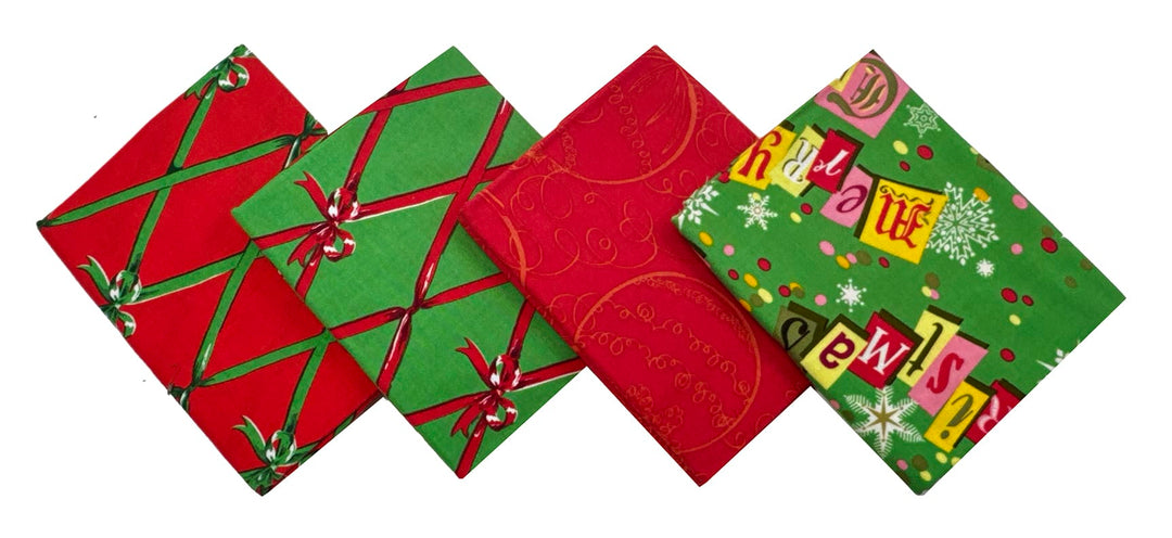 Holiday 1/2 Yard Fabric Bundle, 4pcs MacKenzie Christmas Fabric Bundle, 4 Half Yards – Artistic Artifacts