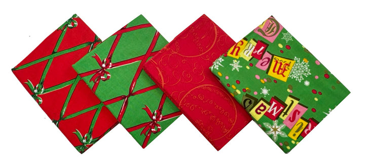Holiday 1/2 Yard Fabric Bundle, 4pcs MacKenzie Christmas Fabric Bundle, 4 Half Yards – Artistic Artifacts