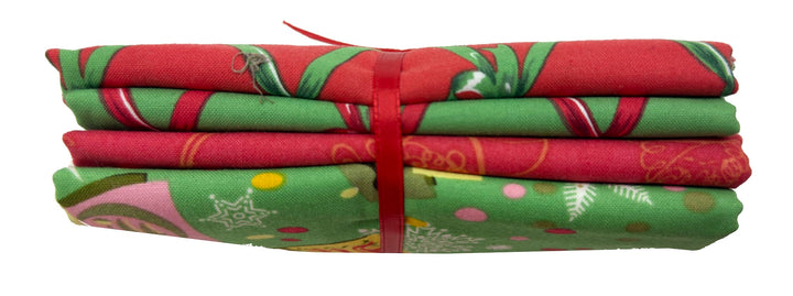 Holiday 1/2 Yard Fabric Bundle, 4pcs MacKenzie Christmas Fabric Bundle, 4 Half Yards – Artistic Artifacts