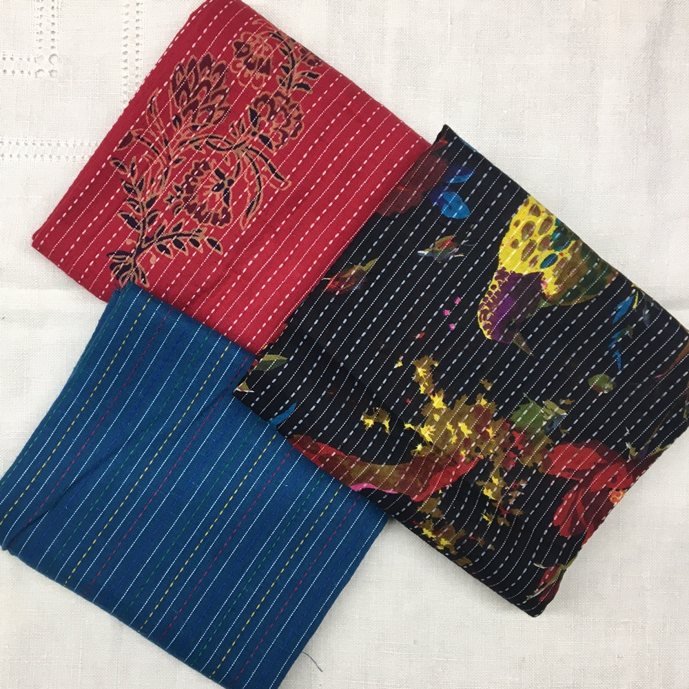 Indian Cotton Fabric Kit: Three 1/2 Yard Cuts