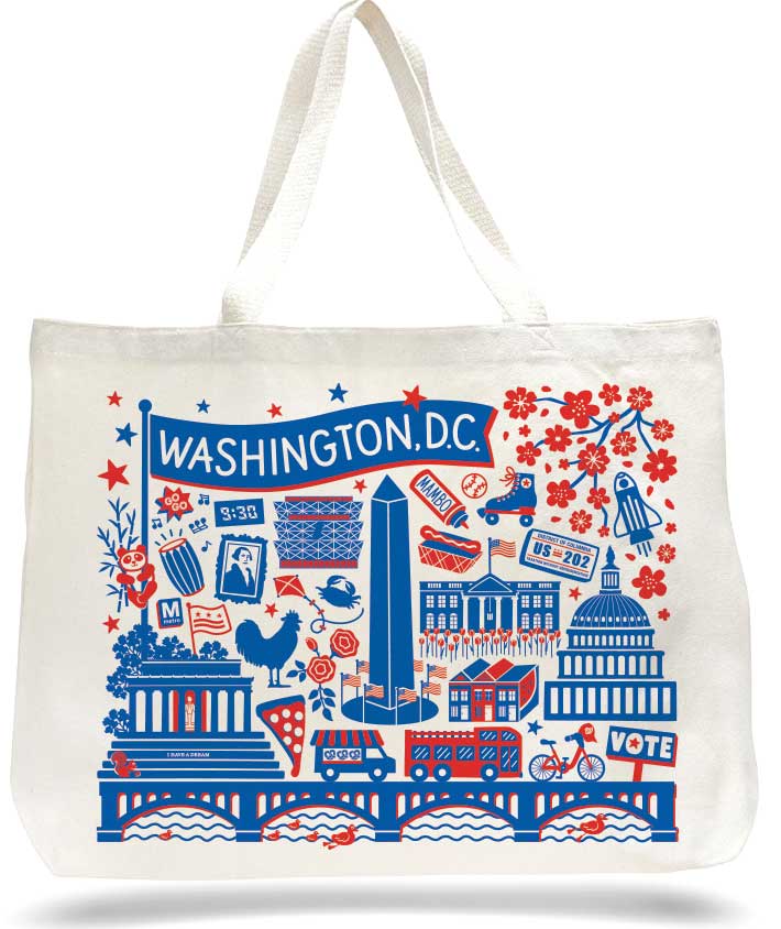 Washington DC Landmarks Tote Bag
