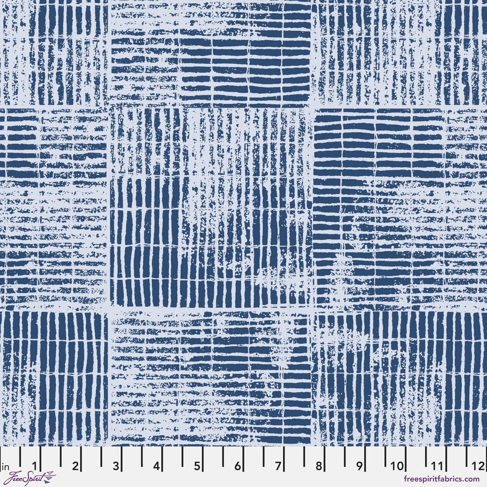Stamped: Blueprint Cotton Duck by Seth Apter, Parquet Stamped: Blueprint Cotton Duck by Seth Apter, Parquet