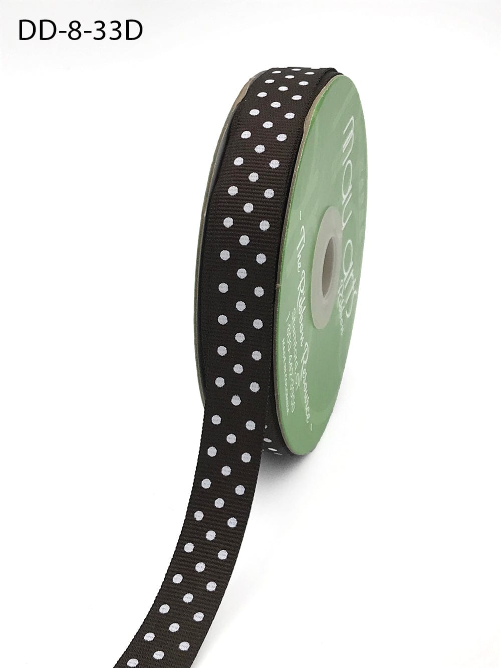 5/8in Lots of Dots Grosgrain Ribbon, Black/White