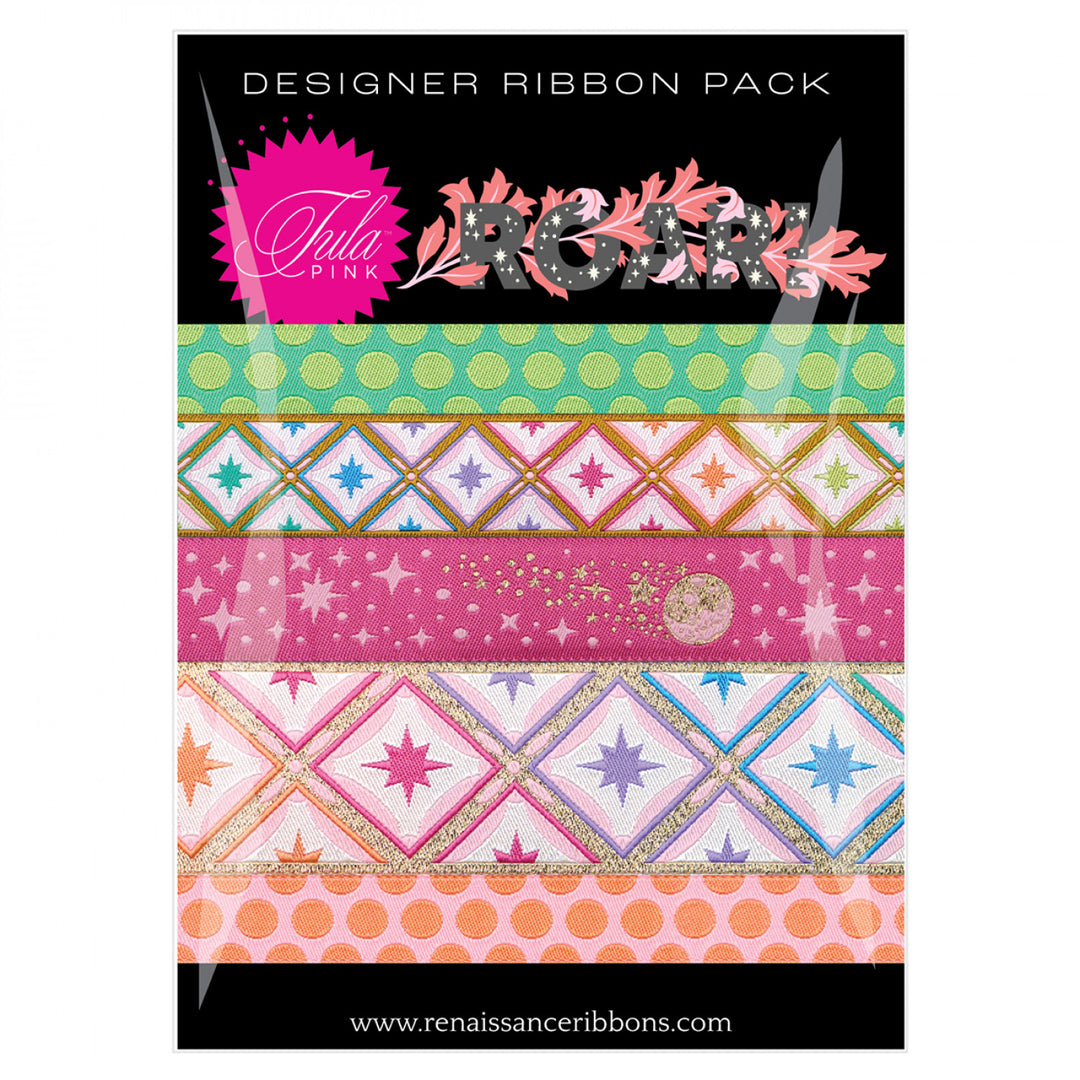 Tula Pink Roar Blush Designer Ribbon Pack