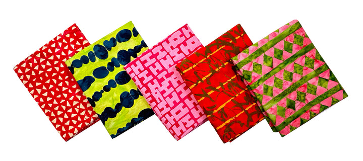 Marcia Derse Batik Fabric Colors 1/2 yd Bundle (5 pcs)