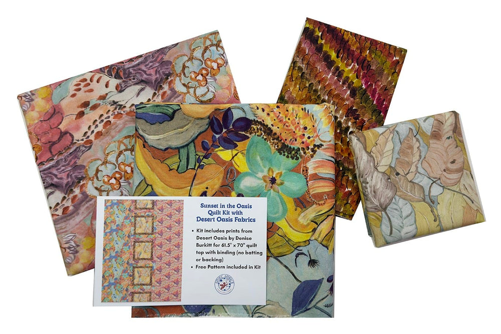 Sunset in the Oasis Quilt Kit with Desert Oasis Fabrics by Denise Burkitt Sunset in the Oasis Quilt Kit | Desert Oasis by Denise Burkitt