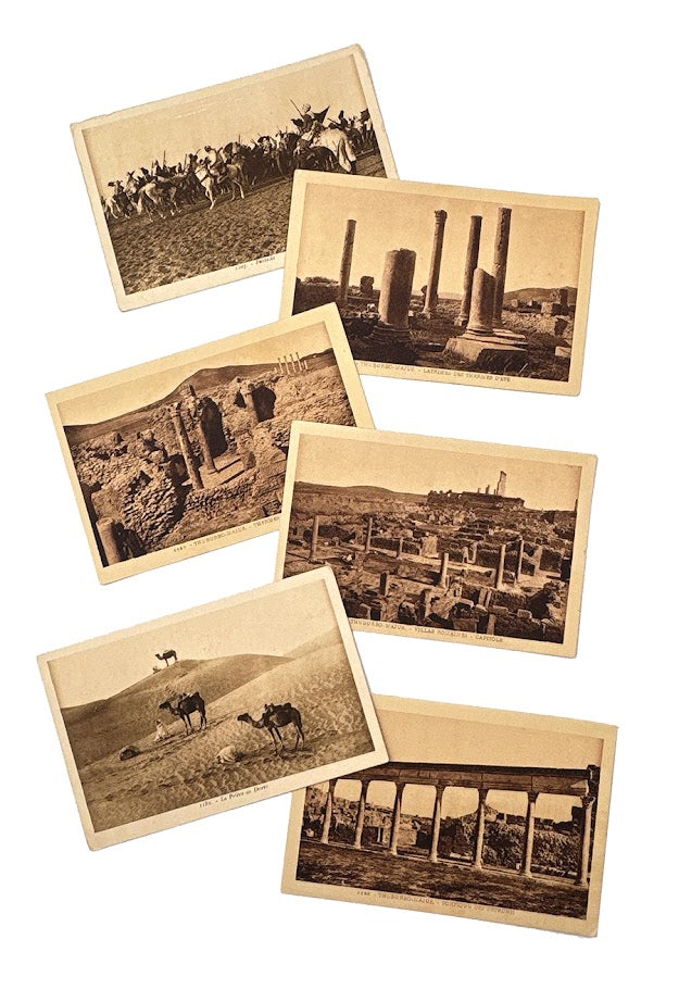 Vintage Desert Ruin Postcard Collage Pack, 6pcs