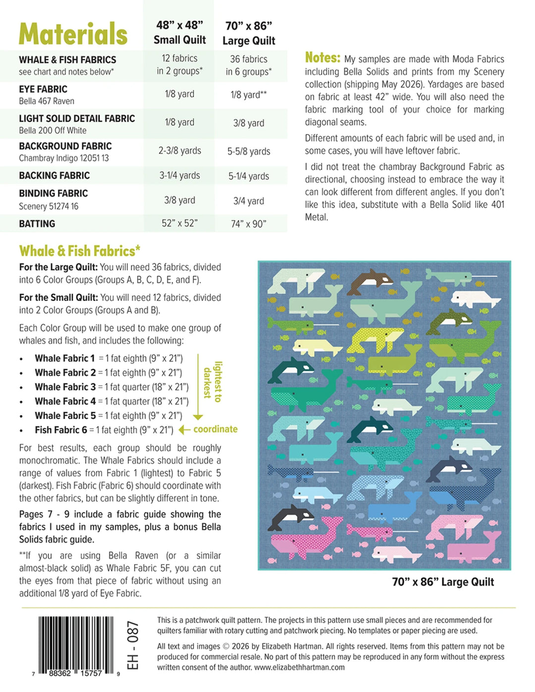 Whale Watching Quilt Pattern