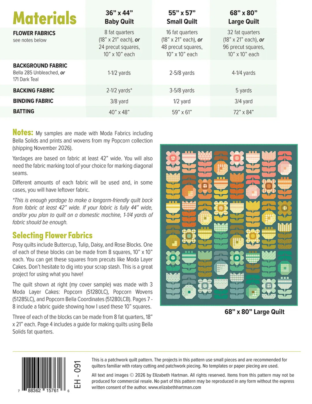 Posy Quilt Pattern Posy Quilt Pattern