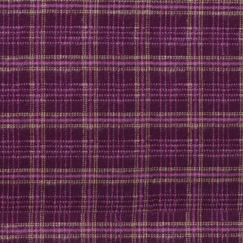 Highlands Flannel - Crosshatch Plaid, Merlot FLANNEL