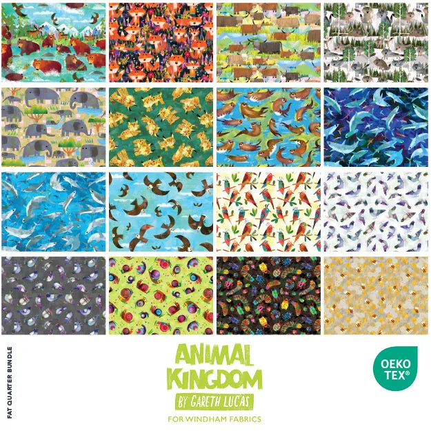 Animal Kingdom by Gareth Lucas Fat Quarter Fabric Bundle Animal Kingdom by Gareth Lucas Fat Quarter Fabric Bundle