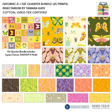 FATQINSC-X Insectarium Fat Quarter Bundle by Tamara Kate (25 Prints)