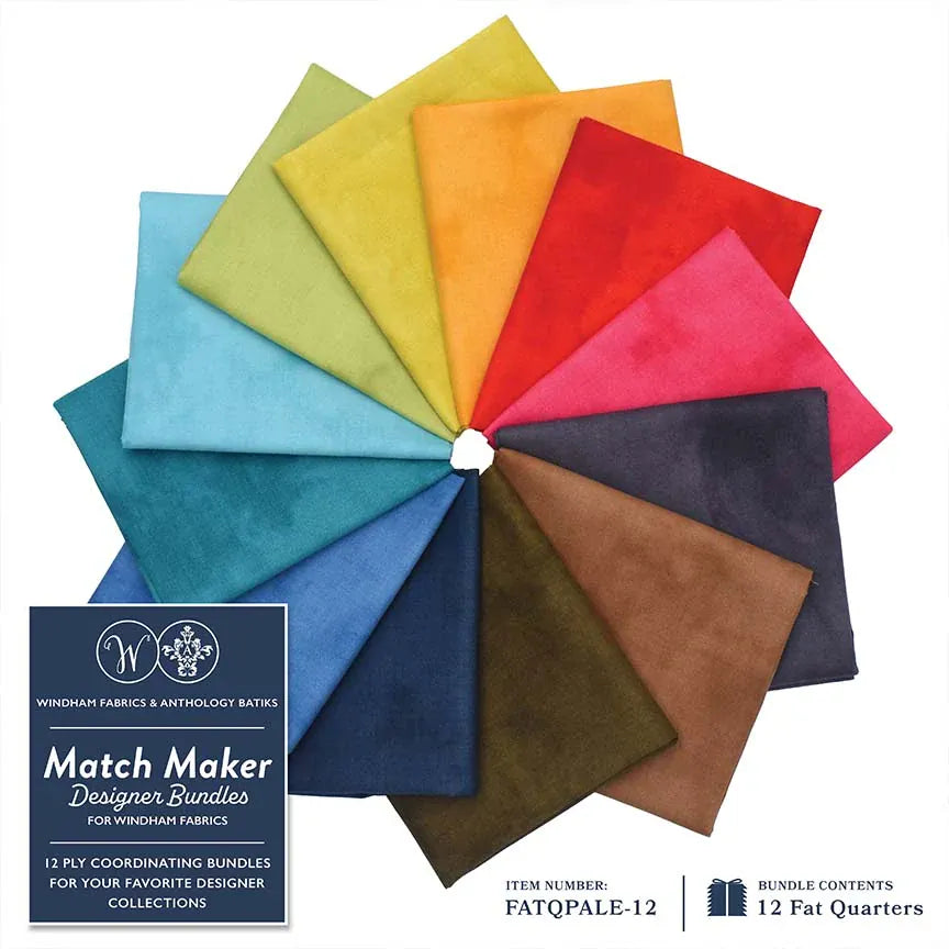 Palette by Marcia Derse 12-ply Fat Quarter Bundle, 12pcs Palette by Marcia Derse 12-ply Fat Quarter Bundle, 12pcs