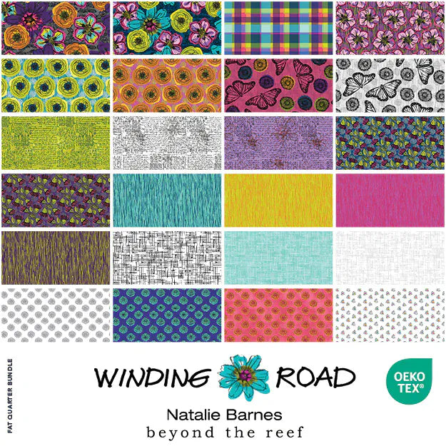 Winding Road by Natalie Barnes- Fat Quarter Fabric Bundle (24 pcs)