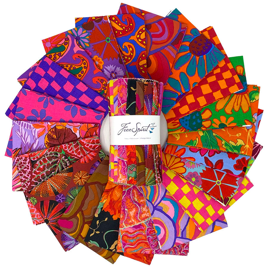 6" Design Strips (20 pcs) - Hot, Kaffe Fassett Collective, August 2024