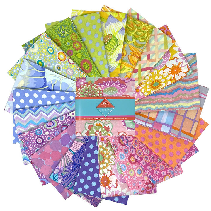 Sorbet fabric bundle with colorful floral patterns