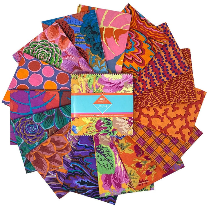 kaffe fassett succulent fabric Kaffe Fassett February 2025- 5" Fabric Squares, Warm (42pcs)
