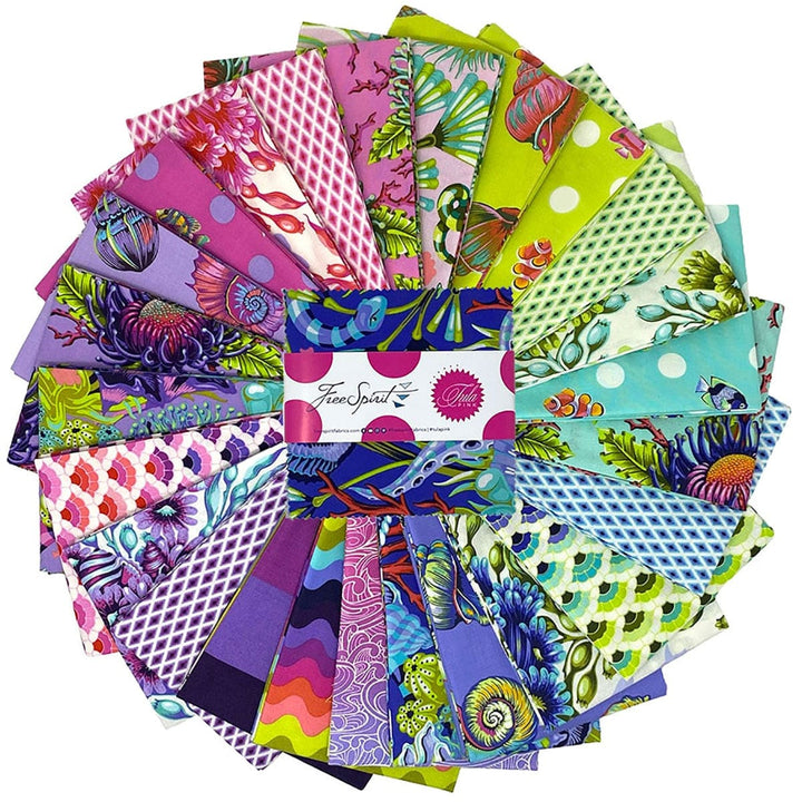 Tula Pink Floral Reef, 5 in. Fabric Charm Pack