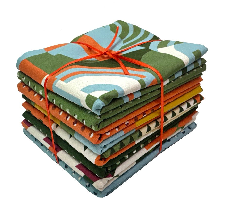 American Bold 1/2 yd Fabric Bundle - Green/Rust