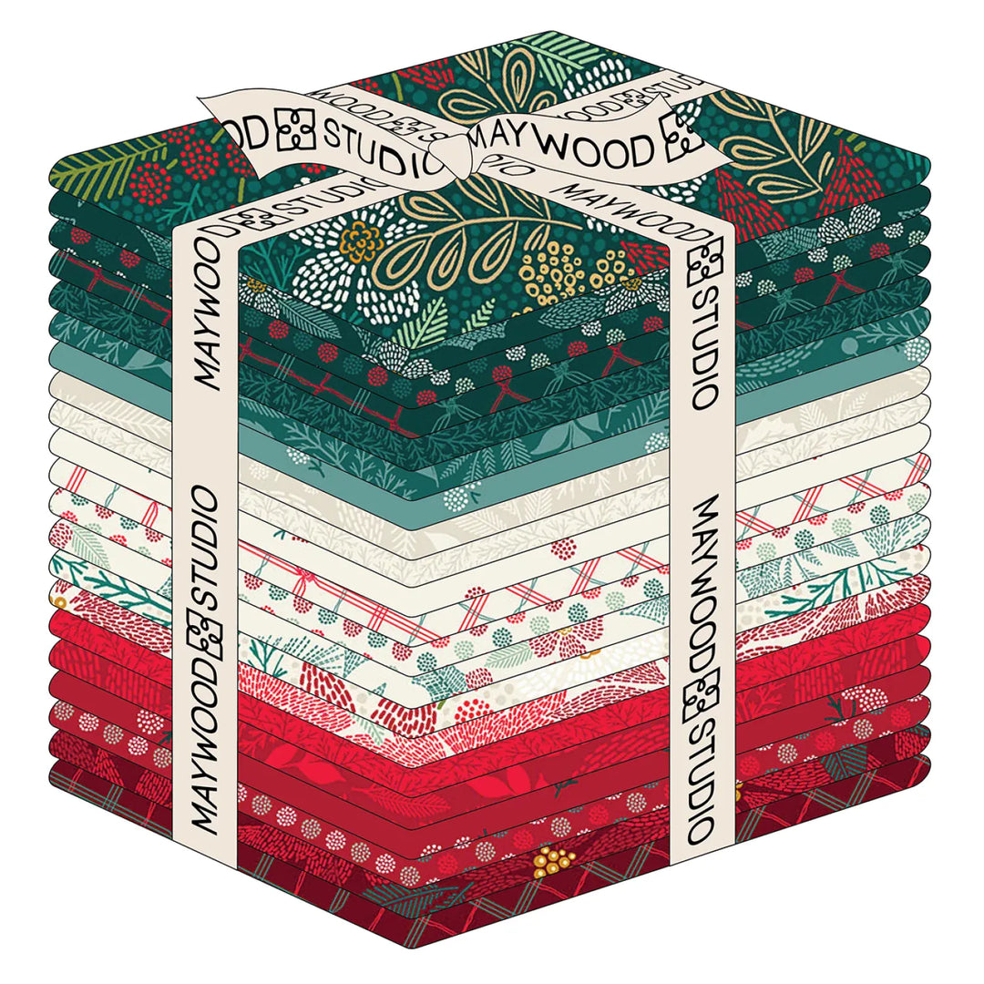 Holiday Stitches Fat Quarter Fabric Bundle, 21pcs Holiday Stitches Fat Quarter Fabric Bundle, 21pcs