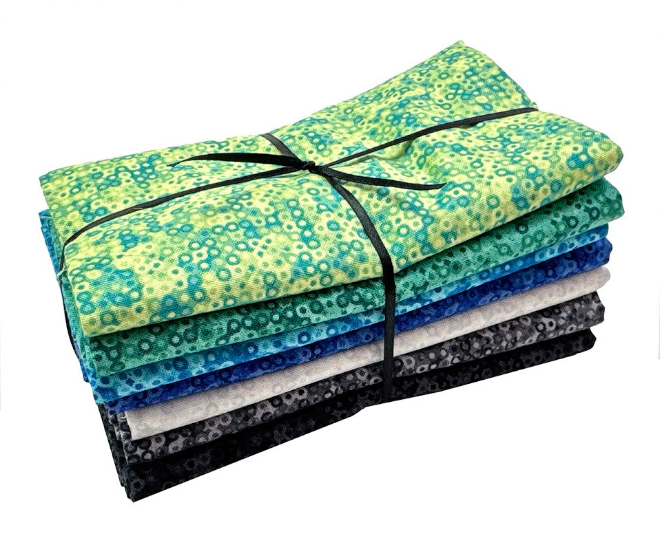 Fairy Rings from Andover Fat Quarter Fabric Bundle - Seaside (7 pcs)