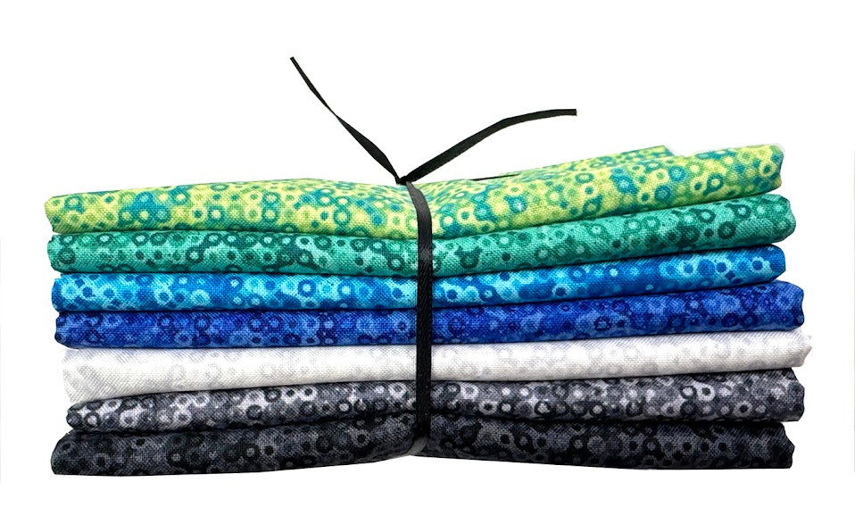 Fairy Rings from Andover Fat Quarter Fabric Bundle - Seaside (7 pcs)