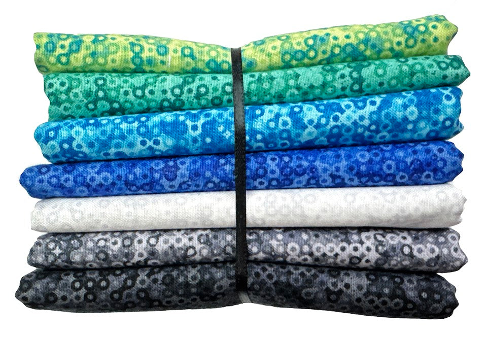 Fairy Rings from Andover 1/2 Yard Fabric Bundle - Seaside (7 pcs)