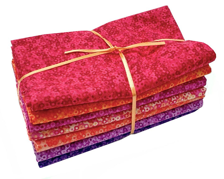 Fairy Rings from Andover Fat Quarter Fabric Bundle - Sunset (7 pcs)