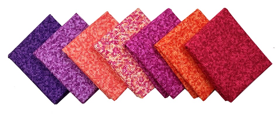 Fairy Rings from Andover 1/2 Yard Fabric Bundle - Sunset (7 pcs)