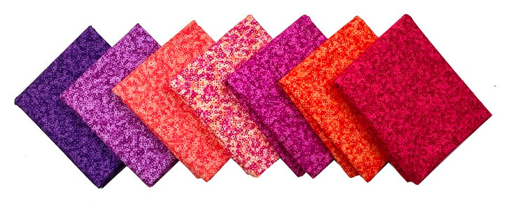 Fairy Rings from Andover 1/2 Yard Fabric Bundle - Sunset (7 pcs)