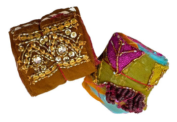 Sari Silk Trim Rolls from India - Embellished Sari Silk Trim Rolls from India - Embellished