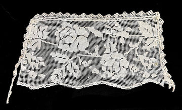 Antique Lace Trim - Roses 4.5 x 8.5in Antique Lace Trim - Roses 4.5 x 8.5in