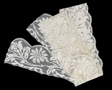 Antique Lace Trim - Long Daisies 4 x 82in Antique Lace Trim - Long Daisies 4 x 82in