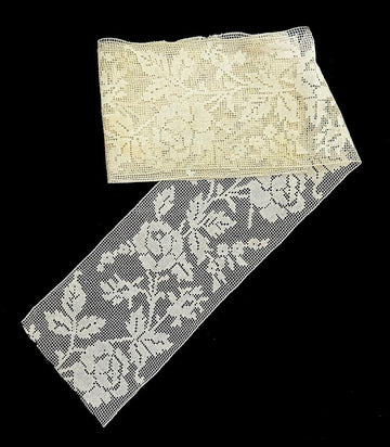 Antique Lace Trim - Roses 36 x 4.5in Antique Lace Trim - Roses 36 x 4.5in