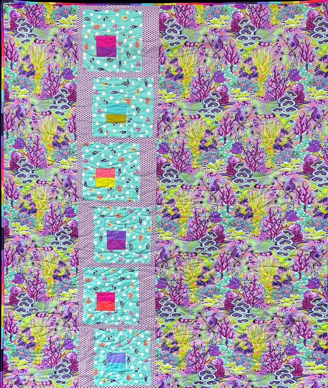 Sundance Quilt Kit with Floral Reef fabrics from Tula Pink | Artistic Artifacts
