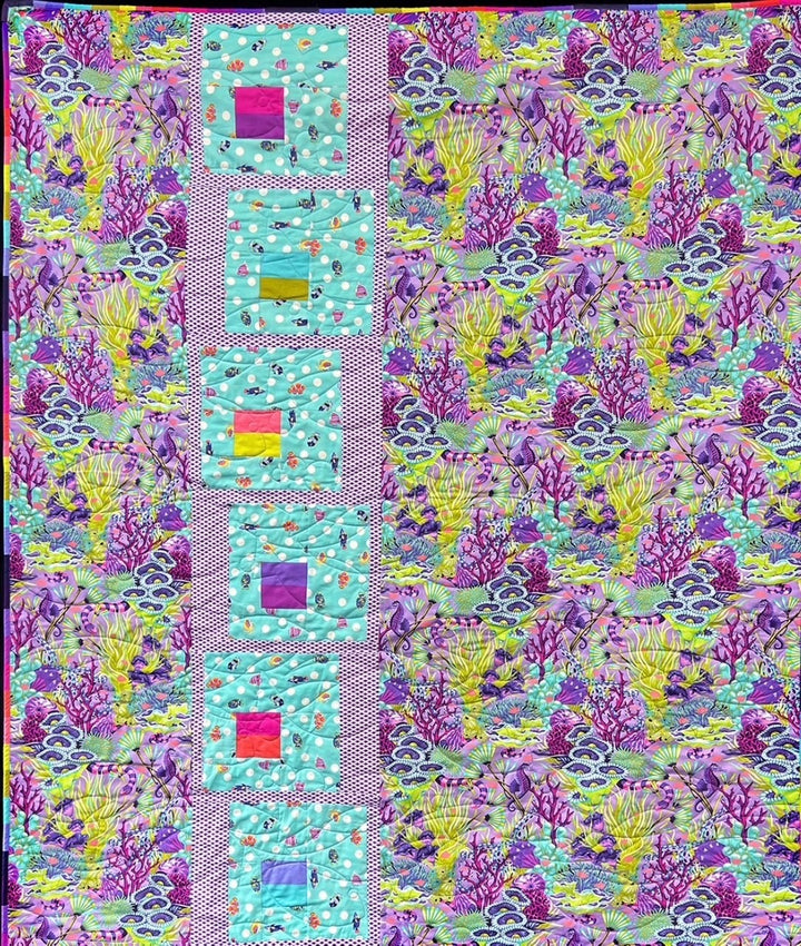 Sundance Quilt Kit with Floral Reef fabrics from Tula Pink | Artistic Artifacts