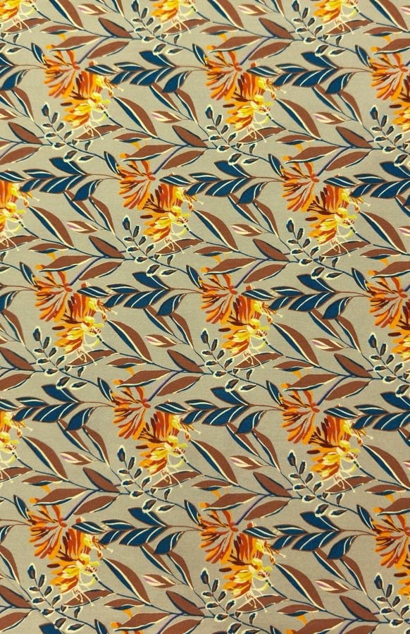 Sevenberry Japanese Cotton Broadcloth - Leafy Floral Puana Sevenberry Japanese Cotton Broadcloth - Leafy Floral Puana
