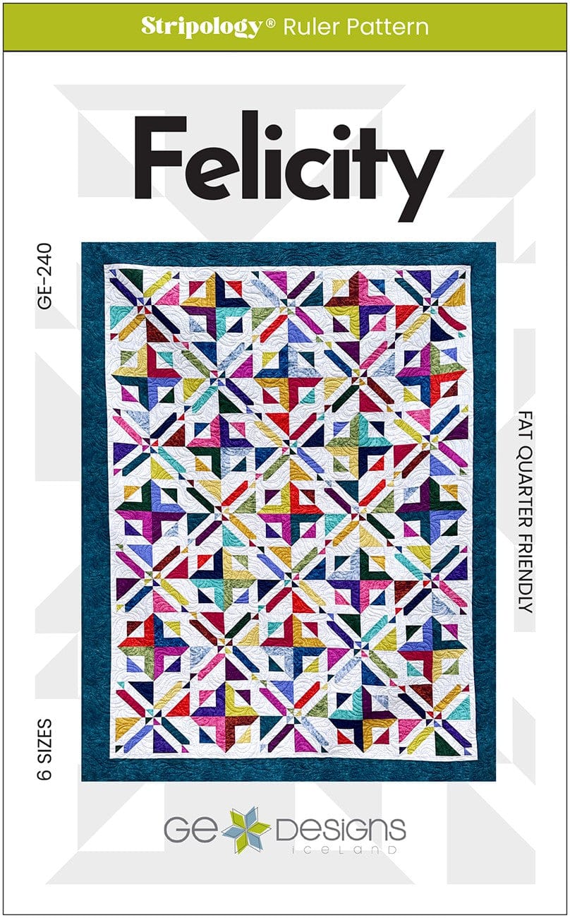 Felicity, Stripology Ruler Pattern by Gudrun Erla