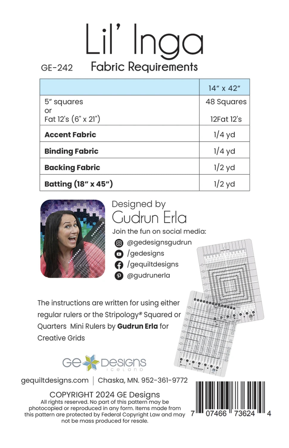 Lil' Inga Table Runner Pattern